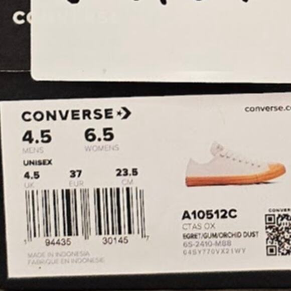 Converse Women's CTAS Heavy Canvas Oxfords Size 6.5 A10512C NWT - Picture 9 of 9